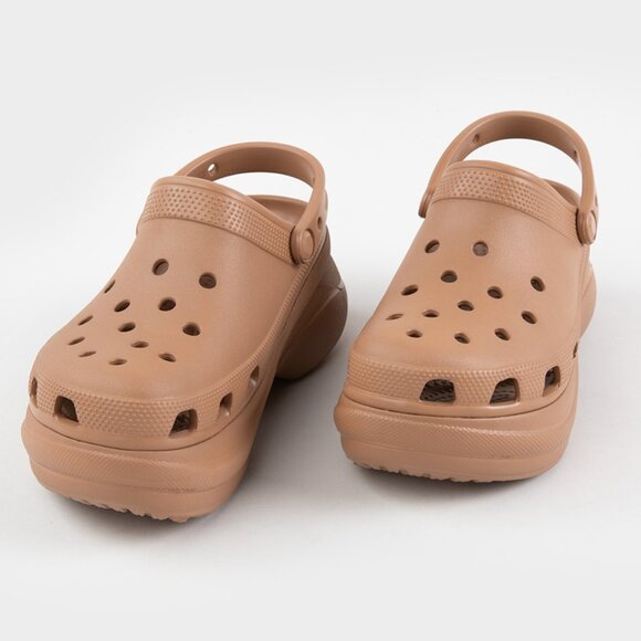 Crocs Women's Bae Platform Clogs in Nude/Tan Size 10 - Picture 2 of 8